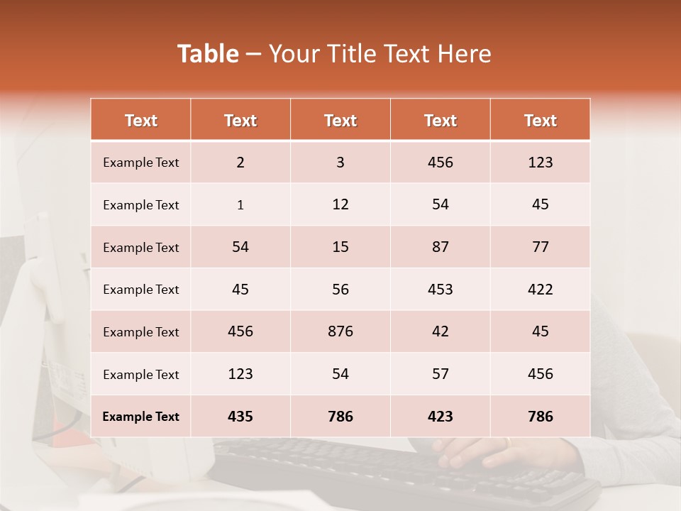 Woman Officeinterior Business PowerPoint Template