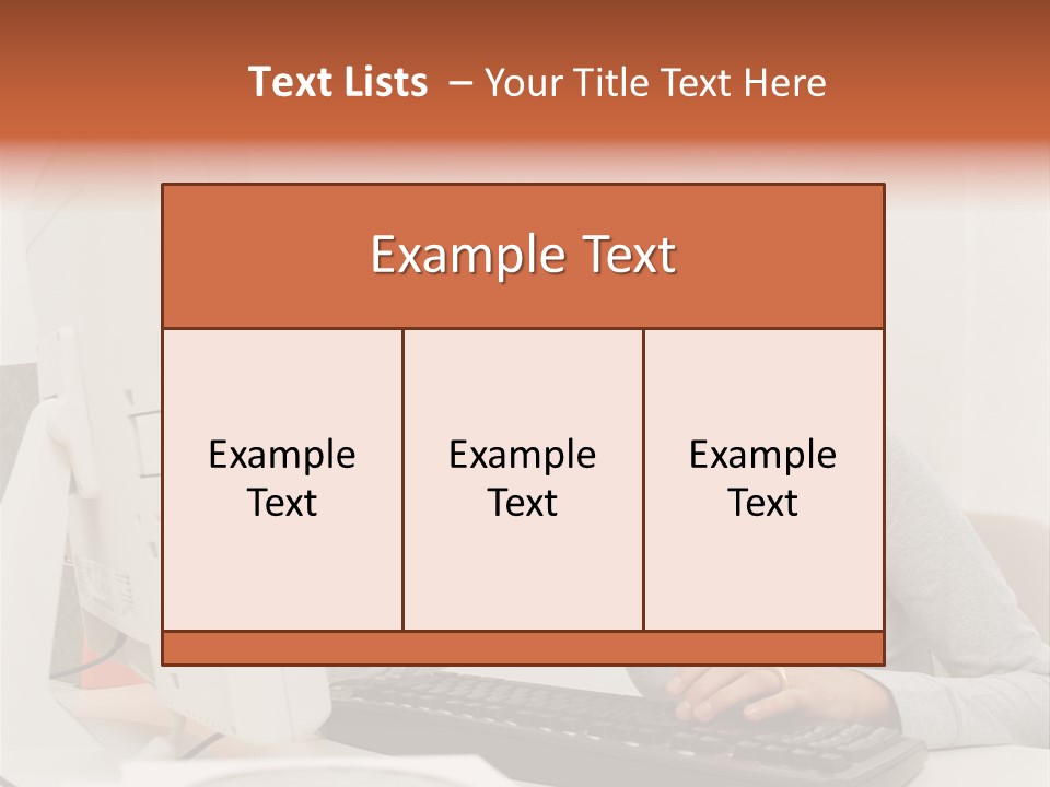 Woman Officeinterior Business PowerPoint Template