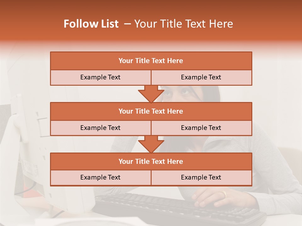 Woman Officeinterior Business PowerPoint Template