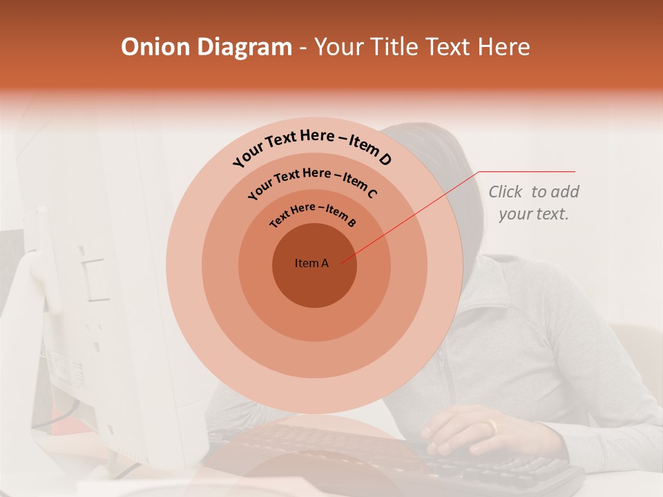 Woman Officeinterior Business PowerPoint Template