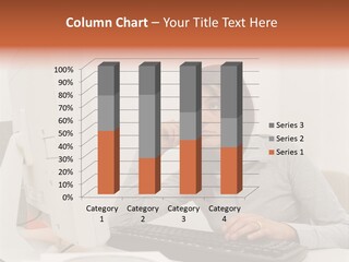 Woman Officeinterior Business PowerPoint Template