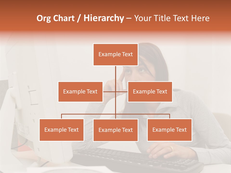 Woman Officeinterior Business PowerPoint Template