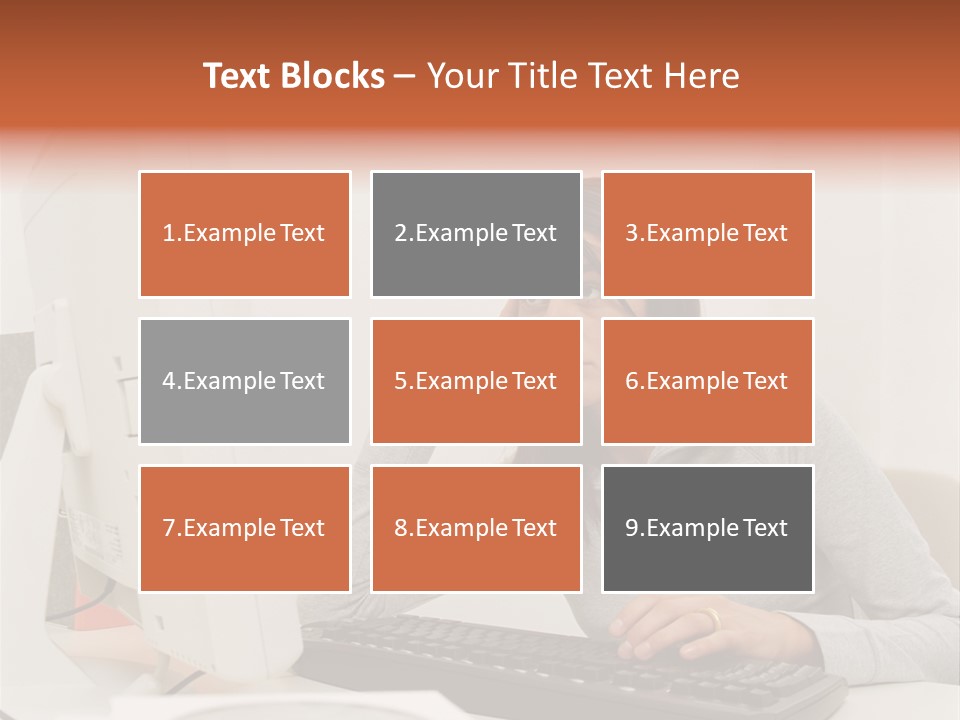 Woman Officeinterior Business PowerPoint Template