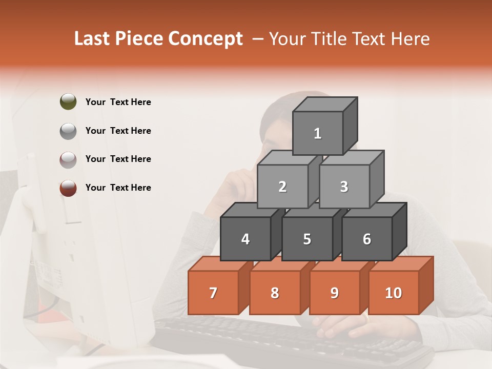 Woman Officeinterior Business PowerPoint Template