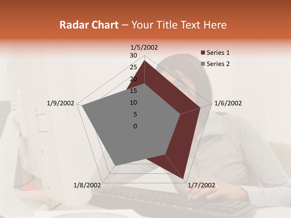 Woman Officeinterior Business PowerPoint Template