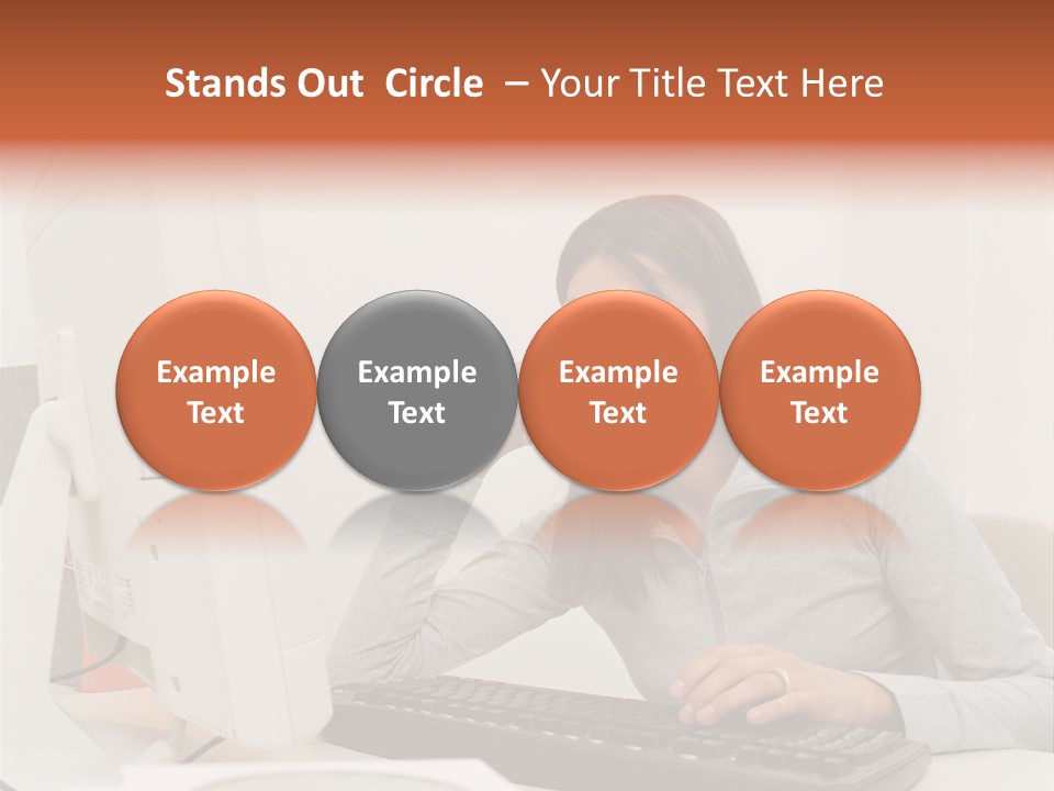 Woman Officeinterior Business PowerPoint Template