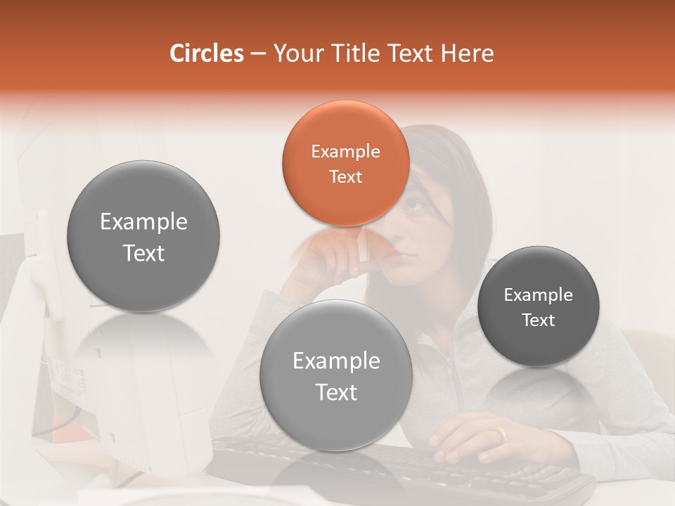 Woman Officeinterior Business PowerPoint Template