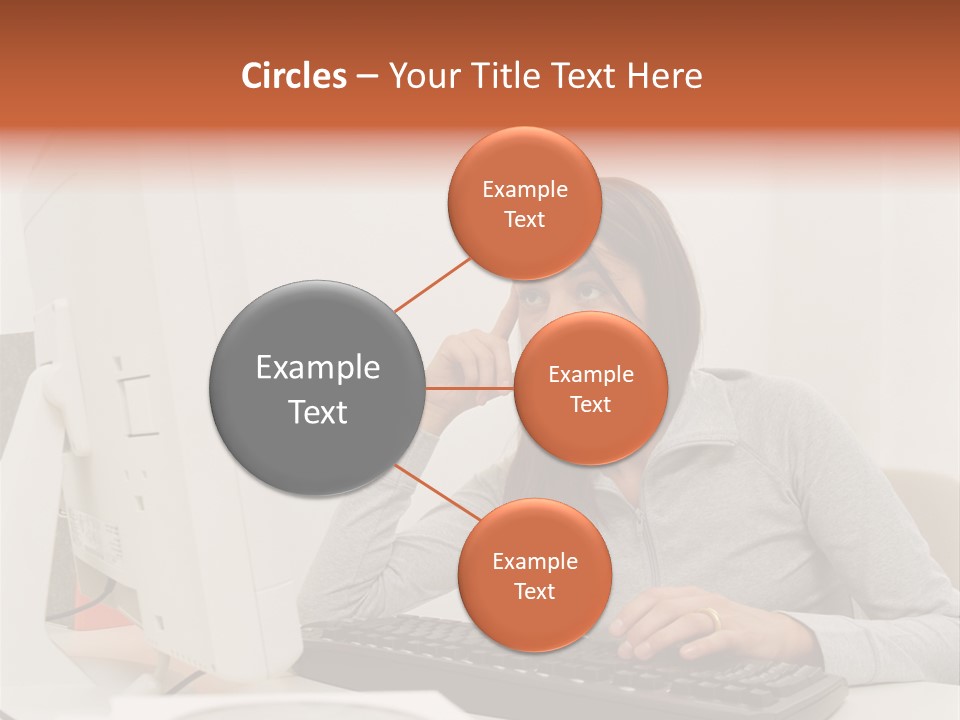 Woman Officeinterior Business PowerPoint Template