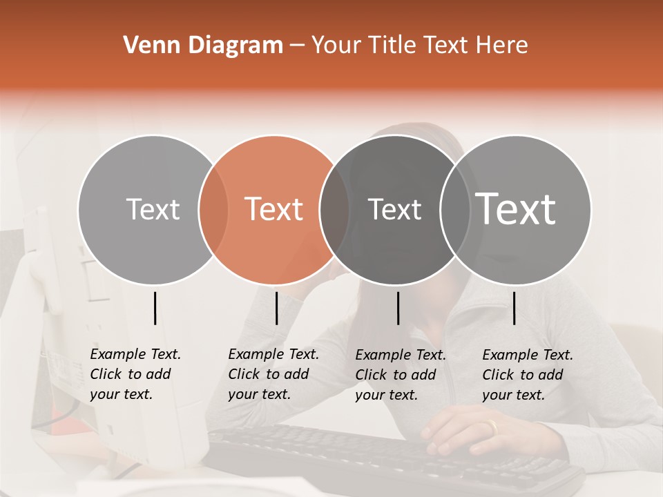 Woman Officeinterior Business PowerPoint Template