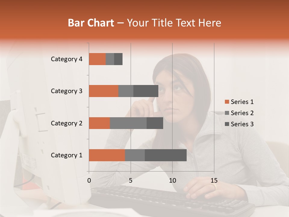 Woman Officeinterior Business PowerPoint Template
