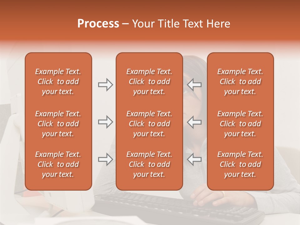 Woman Officeinterior Business PowerPoint Template