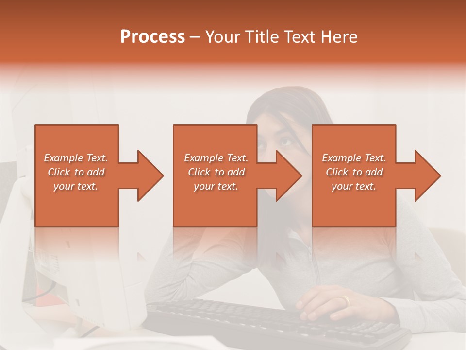Woman Officeinterior Business PowerPoint Template