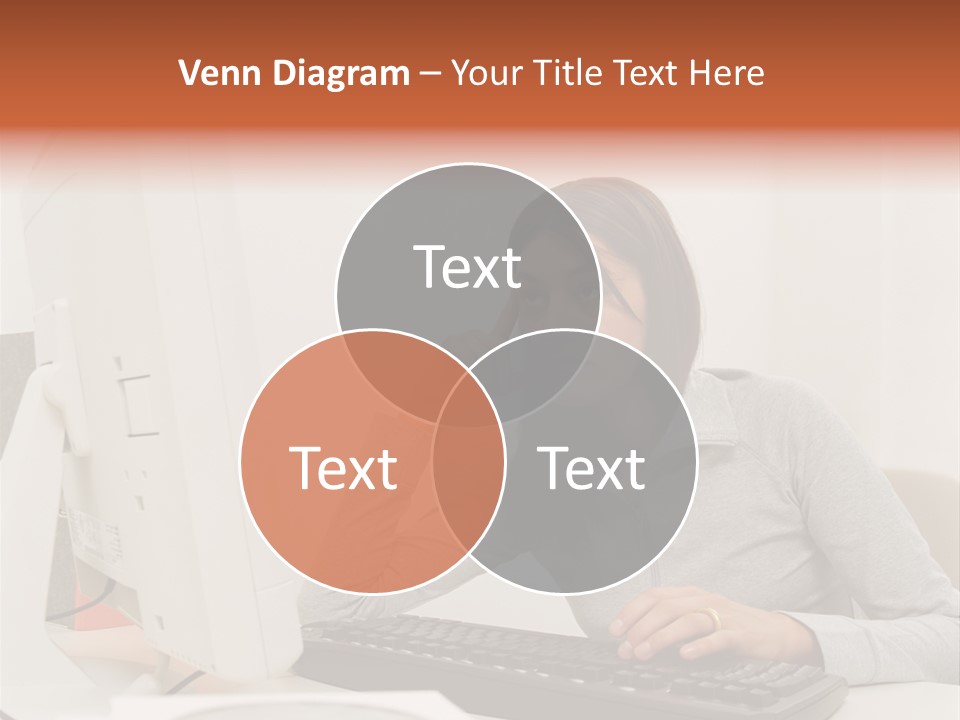 Woman Officeinterior Business PowerPoint Template