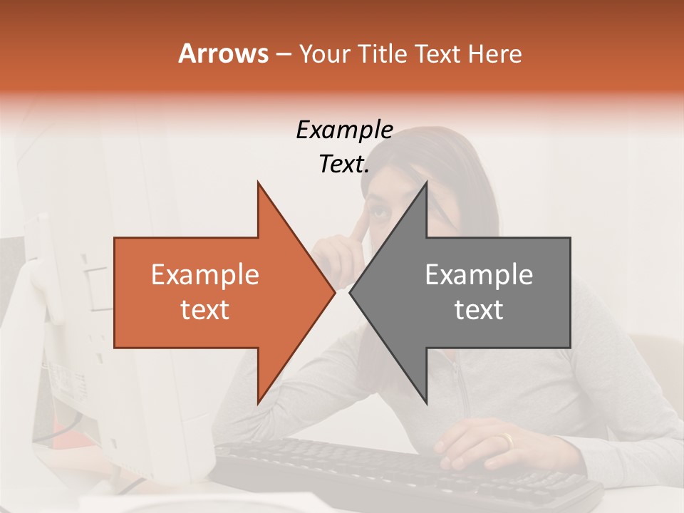 Woman Officeinterior Business PowerPoint Template