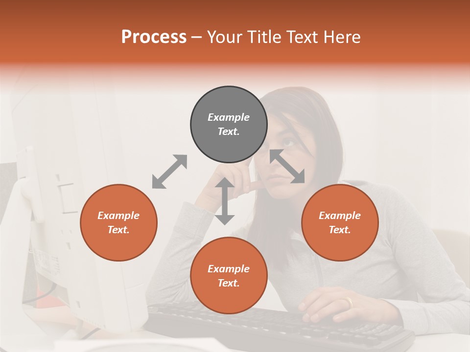 Woman Officeinterior Business PowerPoint Template