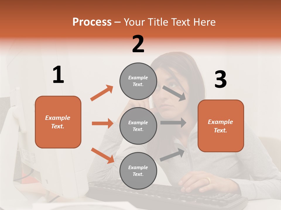 Woman Officeinterior Business PowerPoint Template
