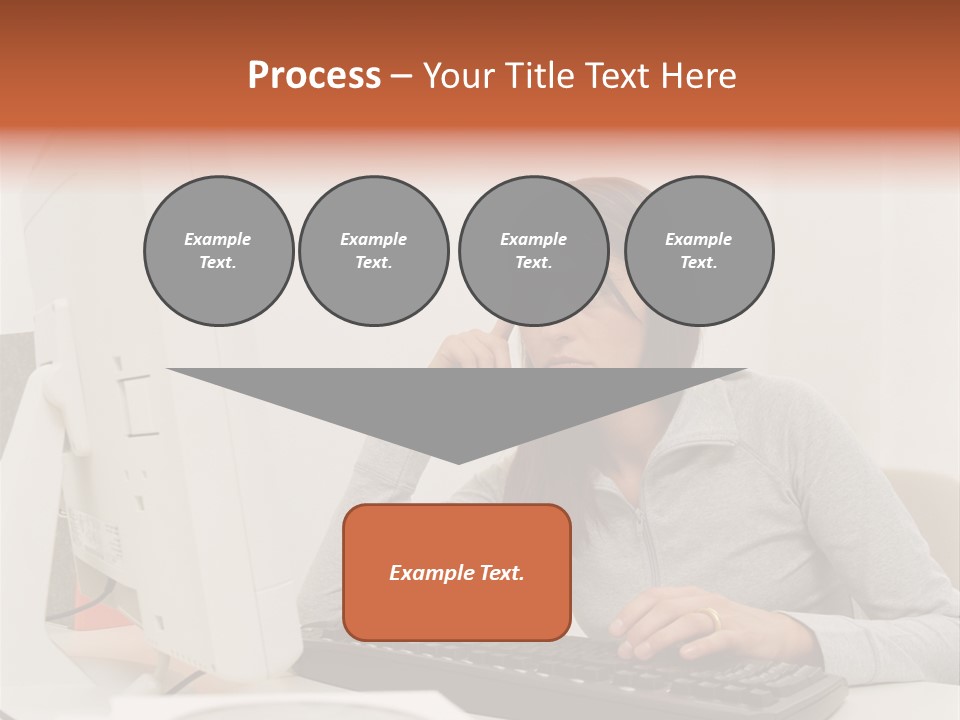 Woman Officeinterior Business PowerPoint Template
