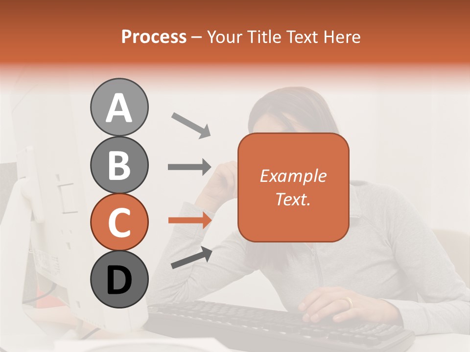 Woman Officeinterior Business PowerPoint Template