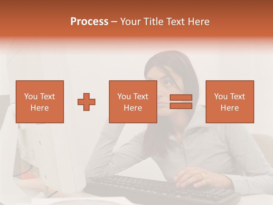 Woman Officeinterior Business PowerPoint Template