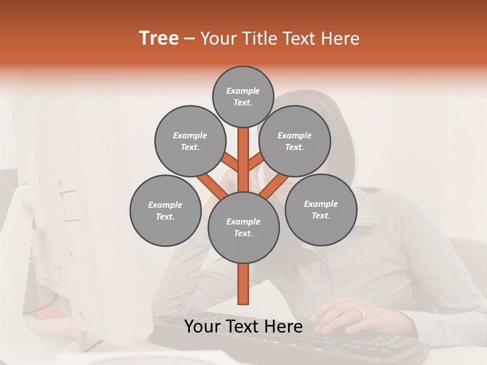 Woman Officeinterior Business PowerPoint Template