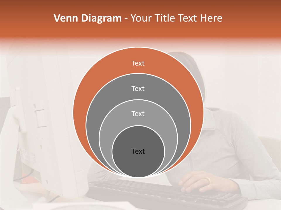 Woman Officeinterior Business PowerPoint Template