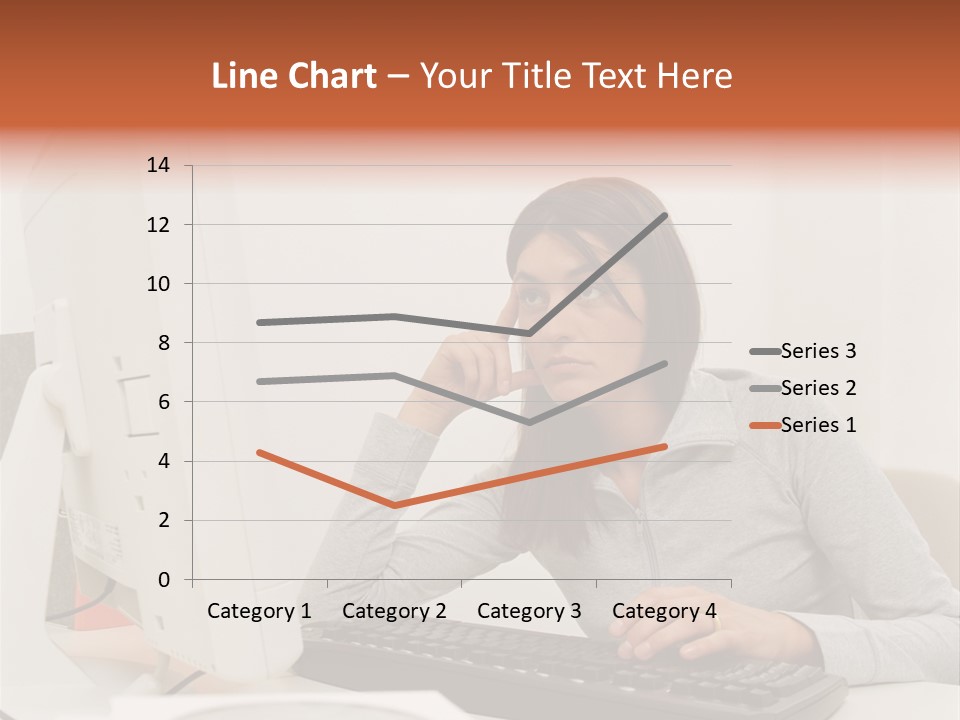 Woman Officeinterior Business PowerPoint Template