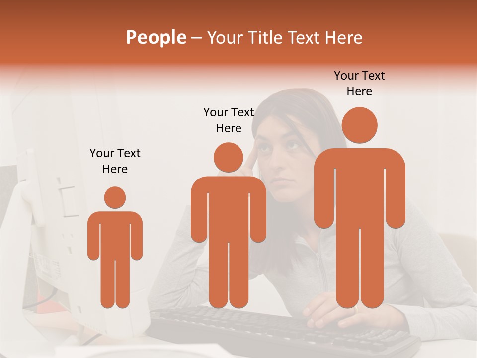 Woman Officeinterior Business PowerPoint Template