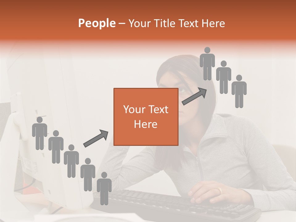 Woman Officeinterior Business PowerPoint Template