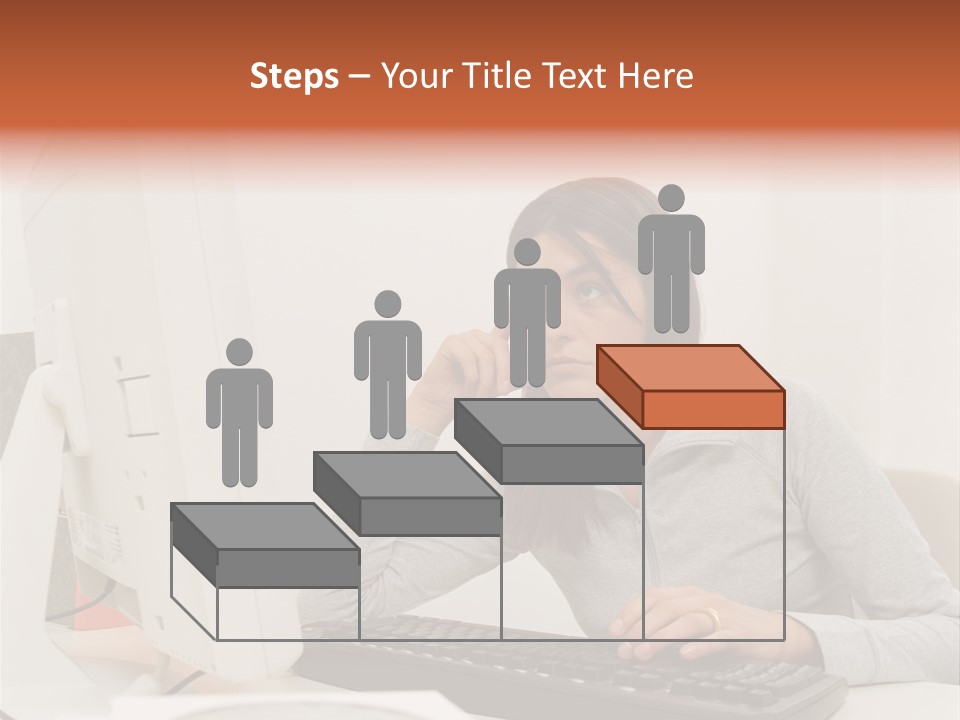 Woman Officeinterior Business PowerPoint Template