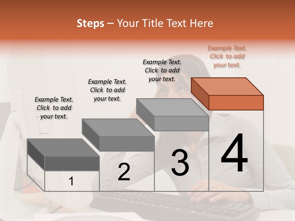 Woman Officeinterior Business PowerPoint Template