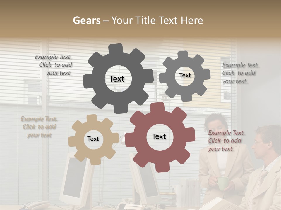 Document Working Personalcomputer PowerPoint Template