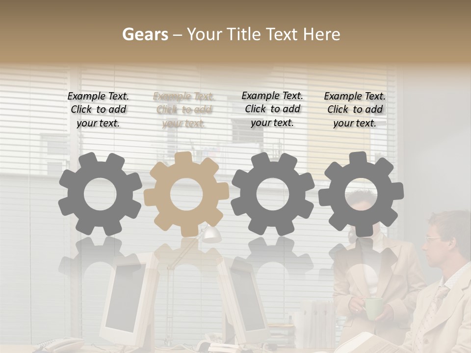 Document Working Personalcomputer PowerPoint Template