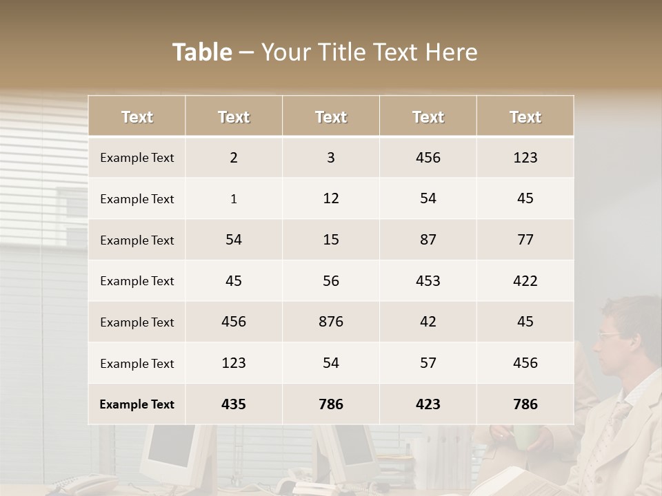 Document Working Personalcomputer PowerPoint Template