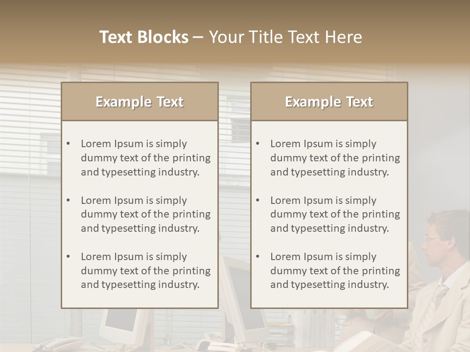 Document Working Personalcomputer PowerPoint Template