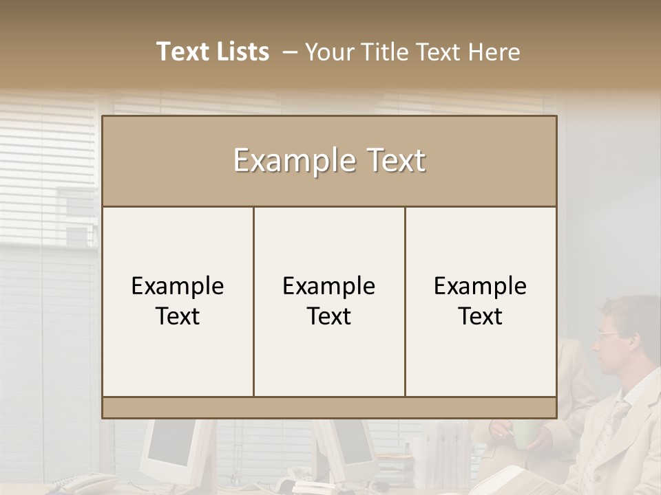 Document Working Personalcomputer PowerPoint Template