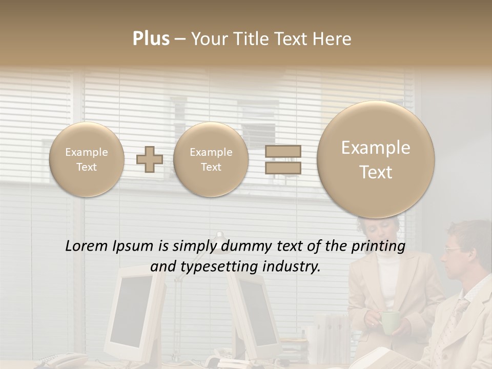 Document Working Personalcomputer PowerPoint Template