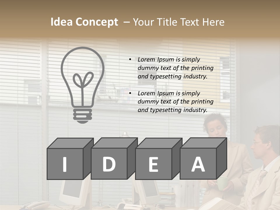 Document Working Personalcomputer PowerPoint Template