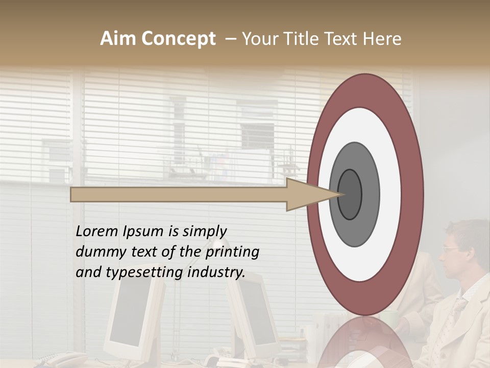 Document Working Personalcomputer PowerPoint Template