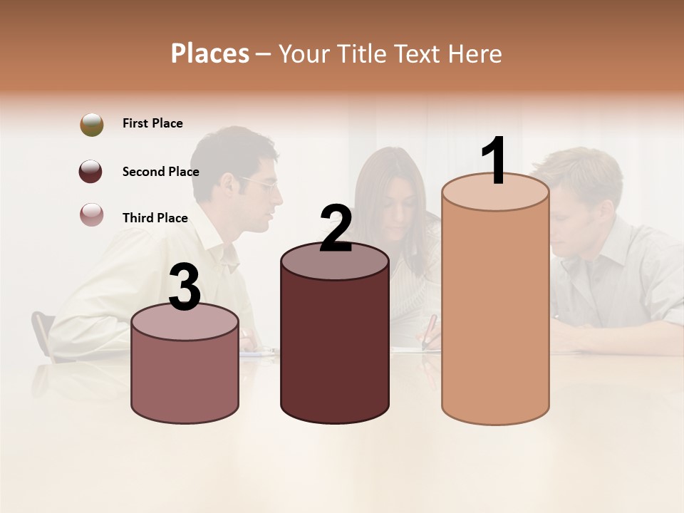 Coffeecup Eyeglasses Male PowerPoint Template