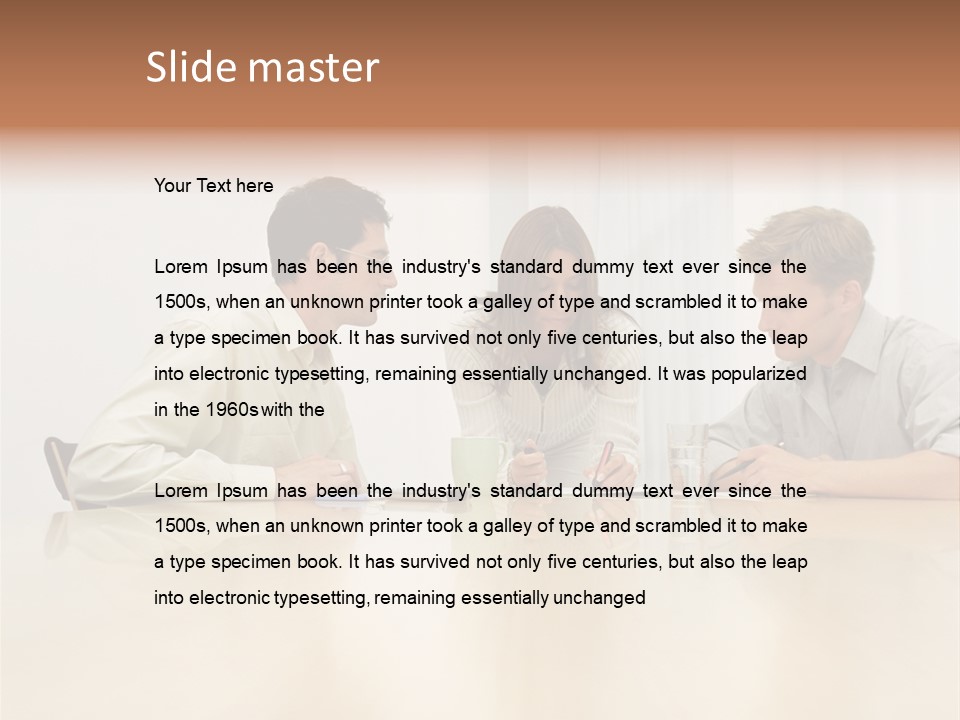 Coffeecup Eyeglasses Male PowerPoint Template