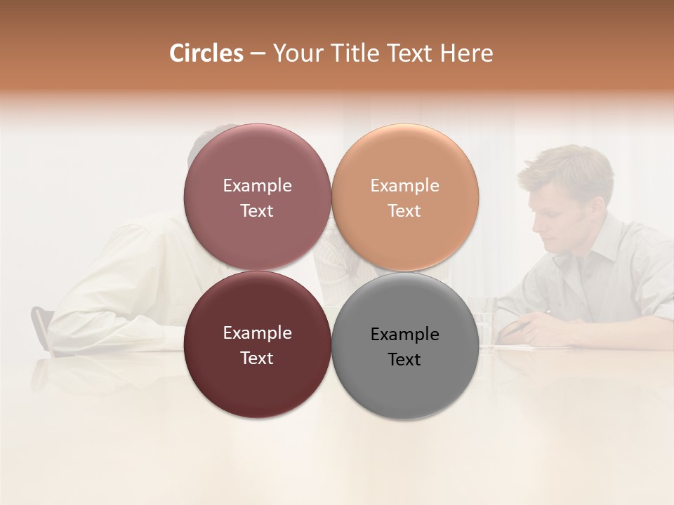 Coffeecup Eyeglasses Male PowerPoint Template