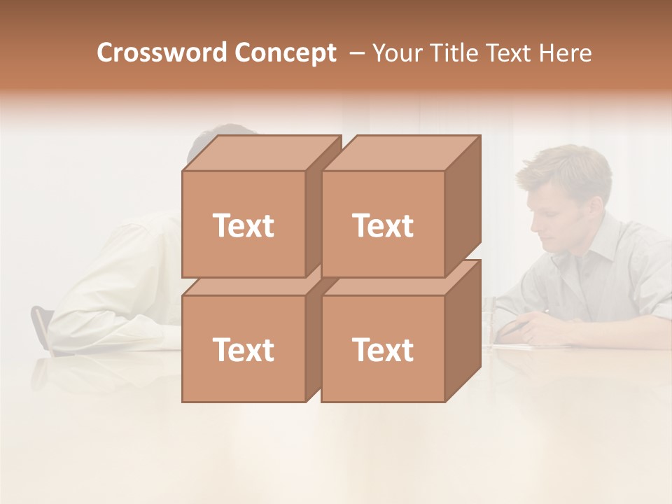 Coffeecup Eyeglasses Male PowerPoint Template