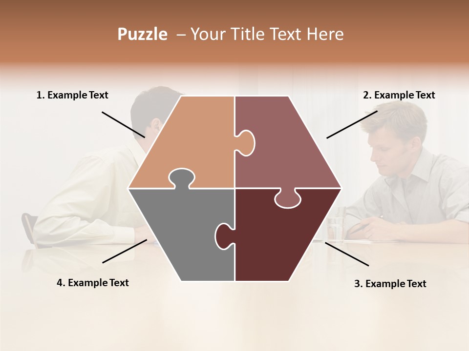 Coffeecup Eyeglasses Male PowerPoint Template