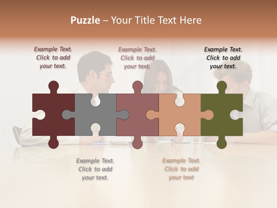 Coffeecup Eyeglasses Male PowerPoint Template