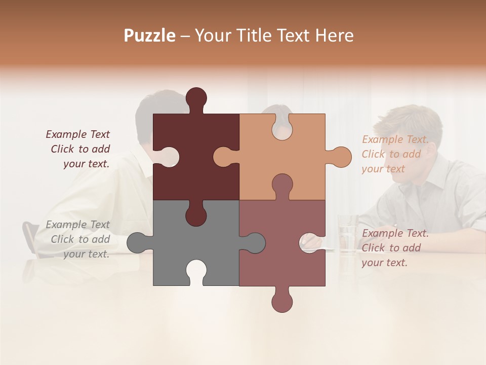 Coffeecup Eyeglasses Male PowerPoint Template