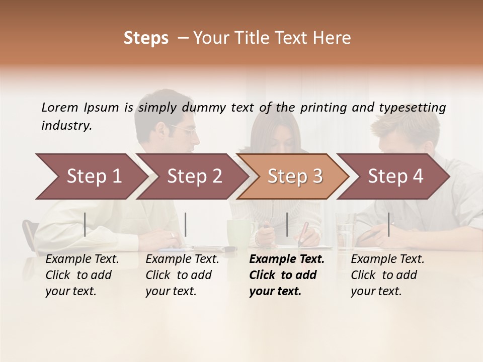 Coffeecup Eyeglasses Male PowerPoint Template