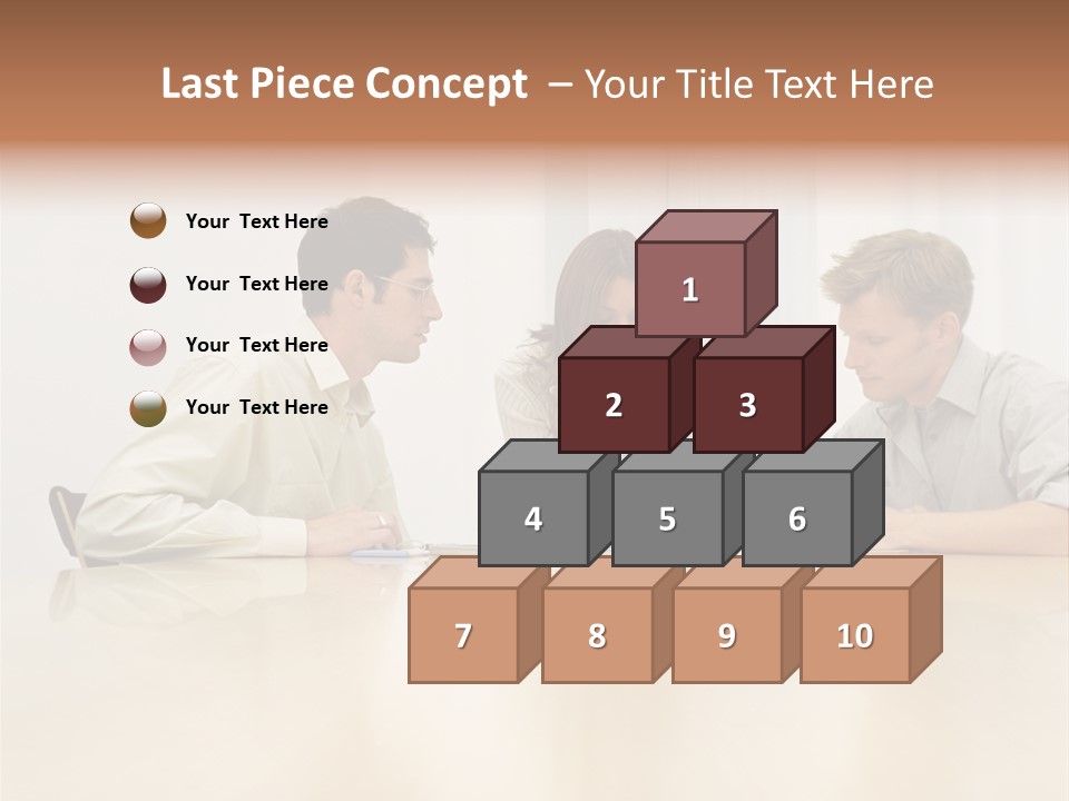 Coffeecup Eyeglasses Male PowerPoint Template