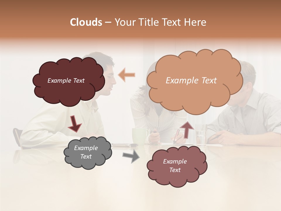 Coffeecup Eyeglasses Male PowerPoint Template