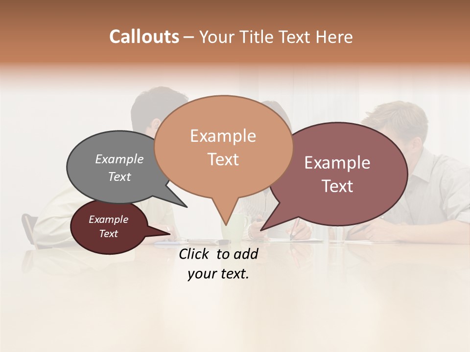 Coffeecup Eyeglasses Male PowerPoint Template