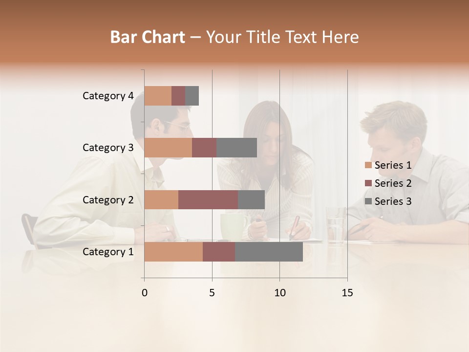 Coffeecup Eyeglasses Male PowerPoint Template
